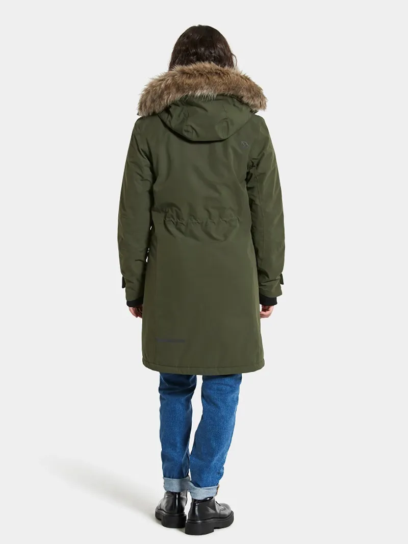 Didriksons Womens Erika Parka 3 Deep Green-7